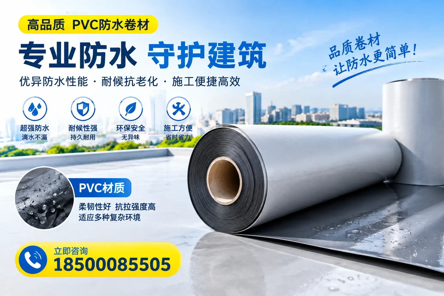 PVC防水卷材的安全性分析,德阳居民需了解的知识