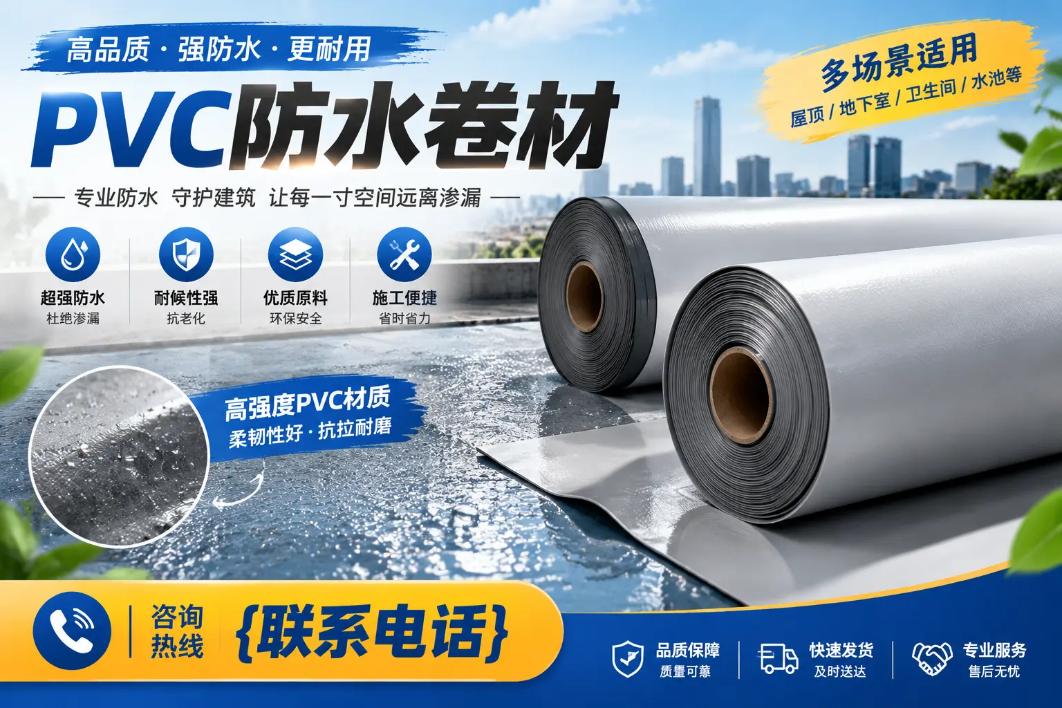 pvc防水卷材在德阳的行业应用前景分析